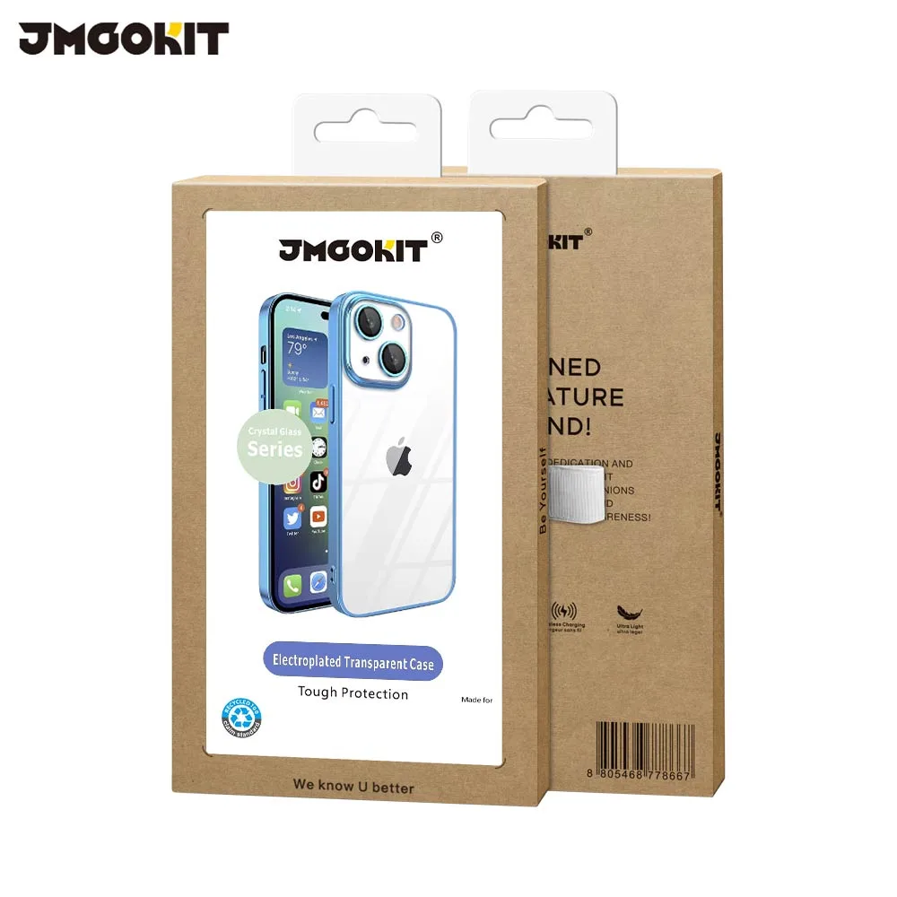 Coque de Protection Crystal Glass JMGOKIT pour Apple iPhone 13 Bleu — vue 2