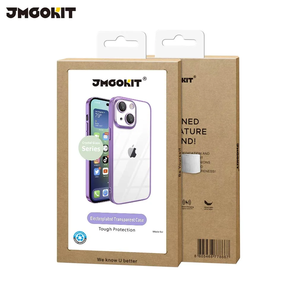 Coque de Protection Crystal Glass JMGOKIT pour Apple iPhone 14 Plus Violet — vue 2