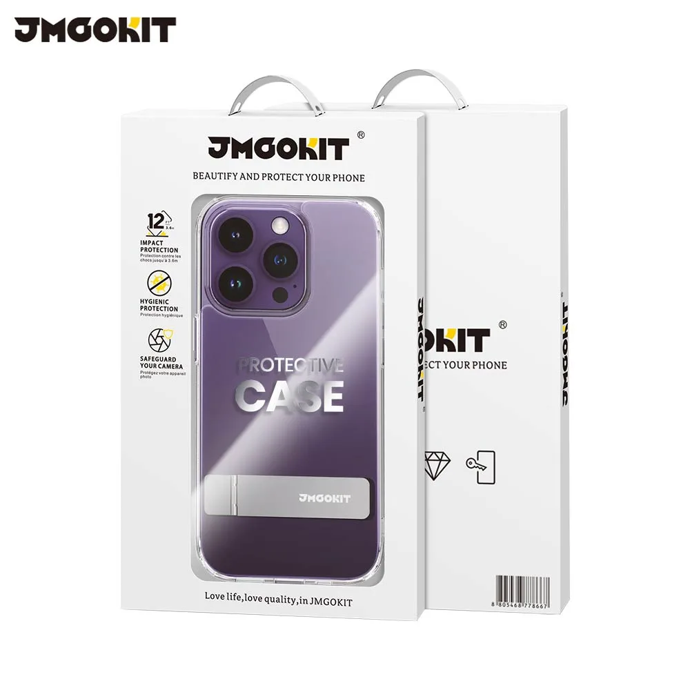 Coque de Protection Metal Bracket JMGOKIT pour Apple iPhone 15 Pro Max Transparent — vue 2