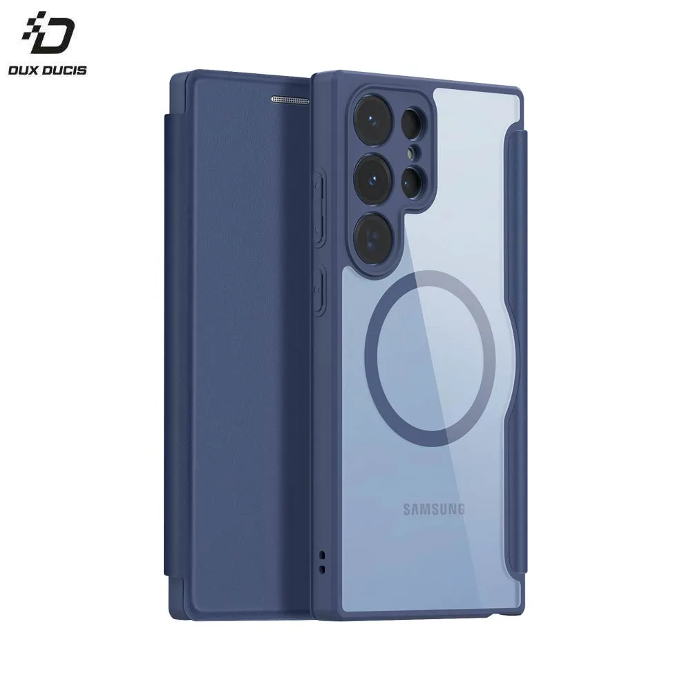 Housse de Protection Skin X Pro Dux Ducis pour Samsung Galaxy S23 Ultra 5G S918 MagSafe Bleu