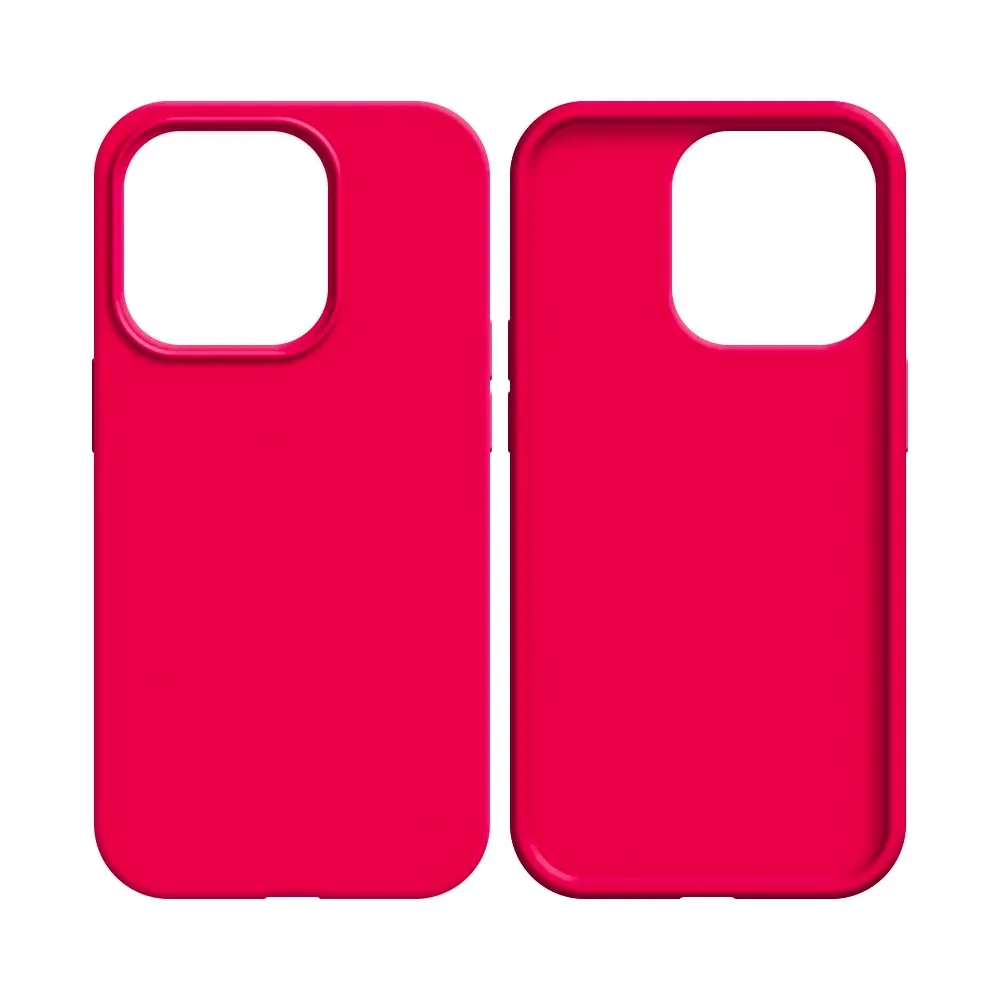 Coque Silicone Compatible pour Apple iPhone 15 Plus (#56) Rose Vif — vue 2