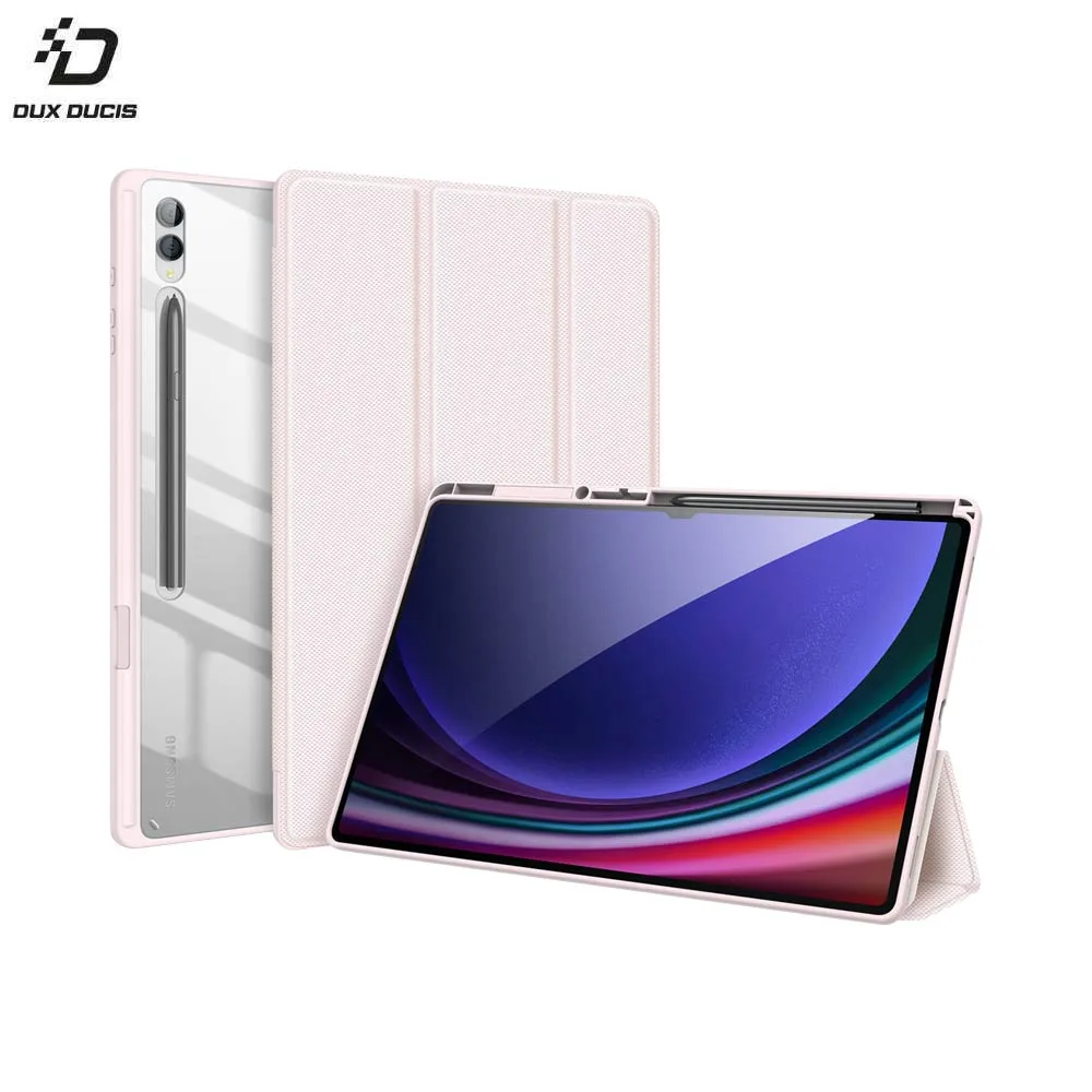 Housse de Protection Toby Dux Ducis pour Samsung Galaxy Tab S9 Ultra Wi-Fi X910 & Tab S9 Ultra 5G X916 Rose