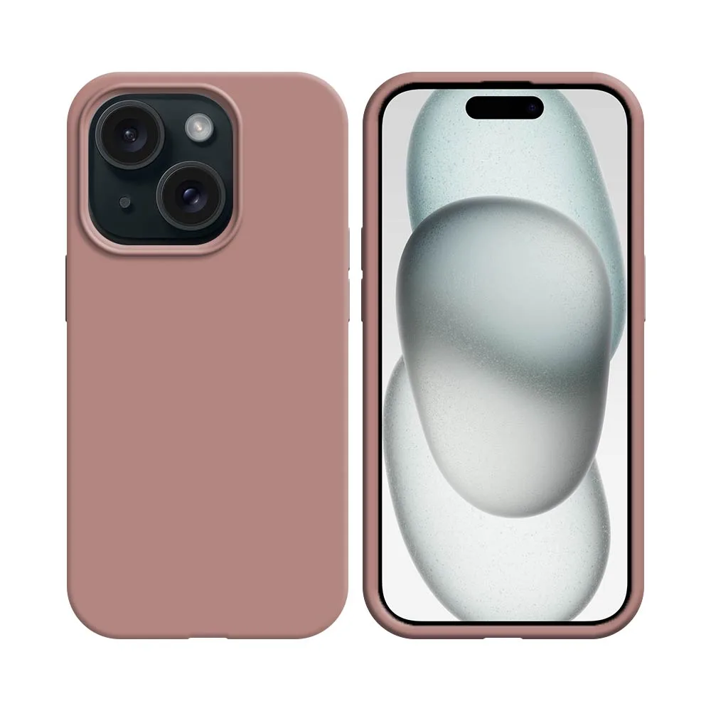 Coque Silicone Compatible pour Apple iPhone 15 Plus (#06) Rose