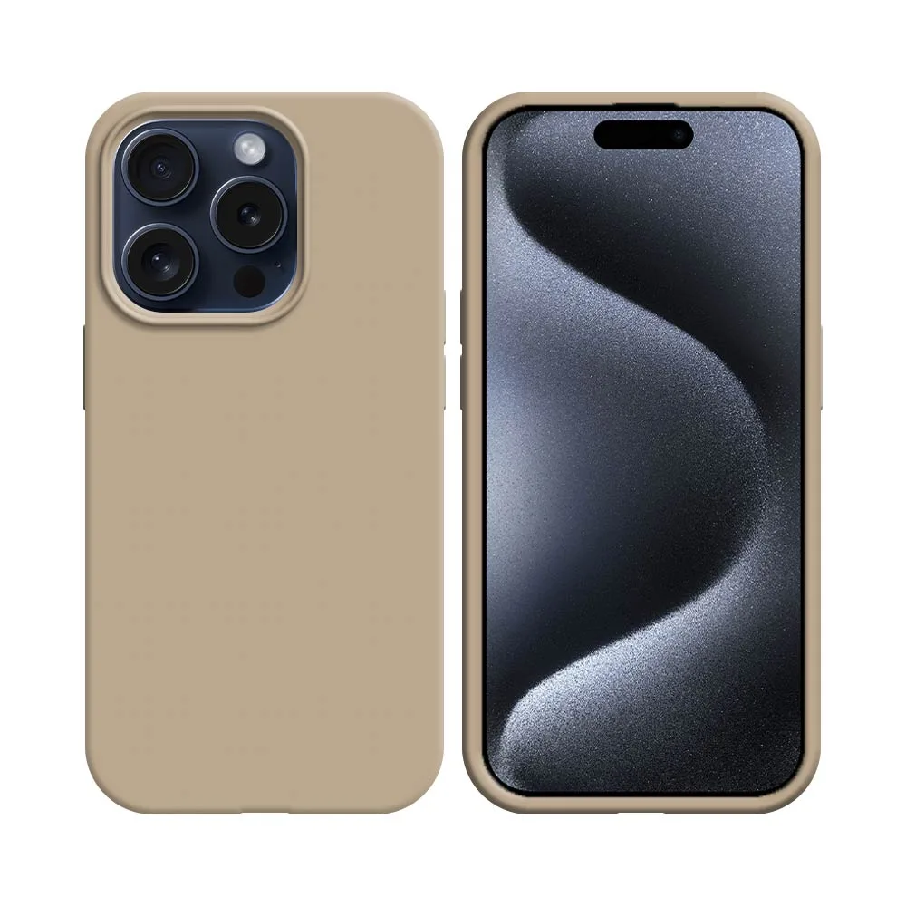 Coque Silicone Compatible pour Apple iPhone 15 Pro Max Rose Gold