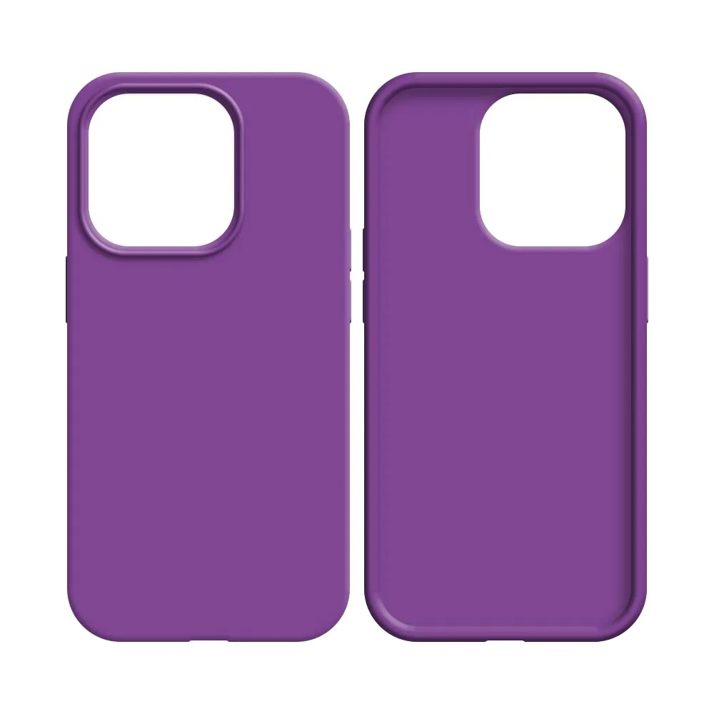 Coque Silicone Compatible pour Apple iPhone 15 Pro Mauve — vue 2