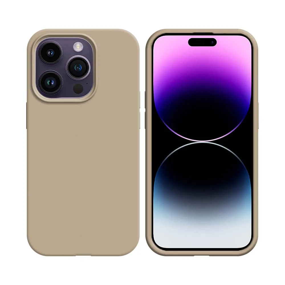 Coque Silicone Compatible pour Apple iPhone 14 Pro Rose Gold