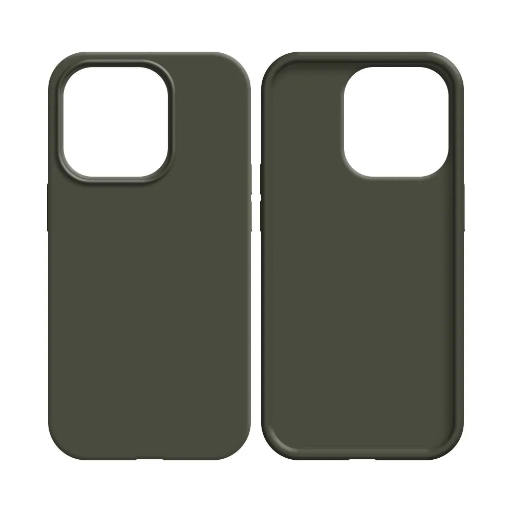 Coque Silicone Compatible pour Apple iPhone 14 Pro Gris Foncé — vue 2