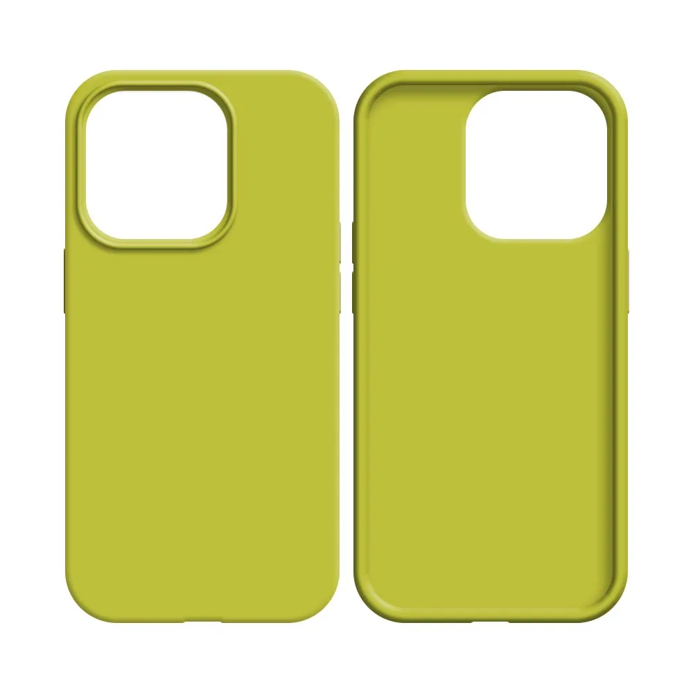 Coque Silicone Compatible pour Apple iPhone 14 Pro Max Jaune