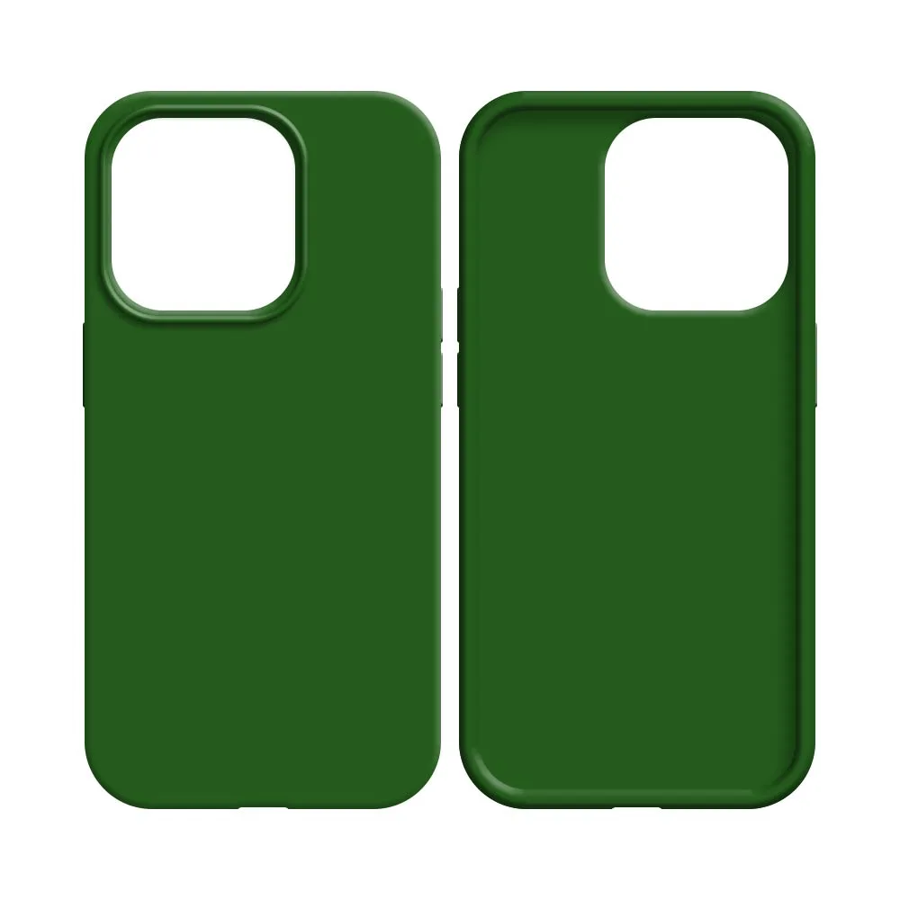 Coque Silicone Compatible pour Apple iPhone 14 Pro Vert Foncé