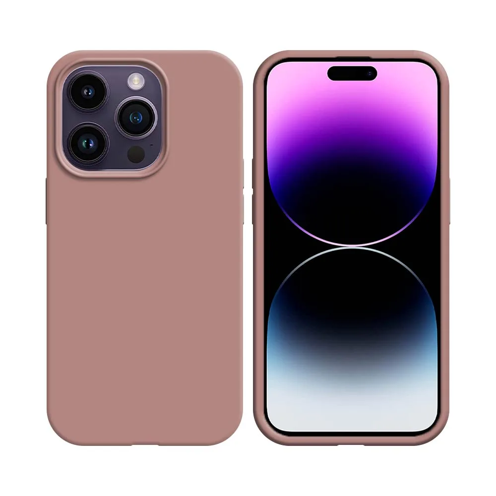 Coque Silicone Compatible pour Apple iPhone 14 Pro Rose