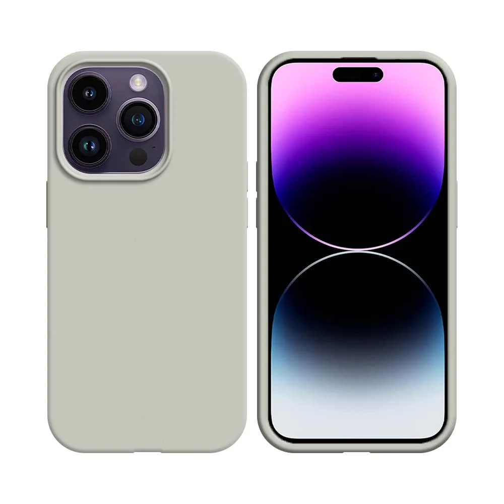 Coque Silicone Compatible pour Apple iPhone 14 Pro Max Blanc