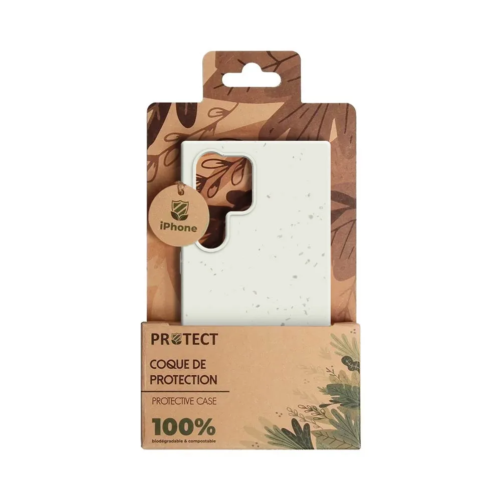 Coque Bambou Biodégradable PROTECT pour Samsung Galaxy S22 Ultra S908 Blanc — vue 3