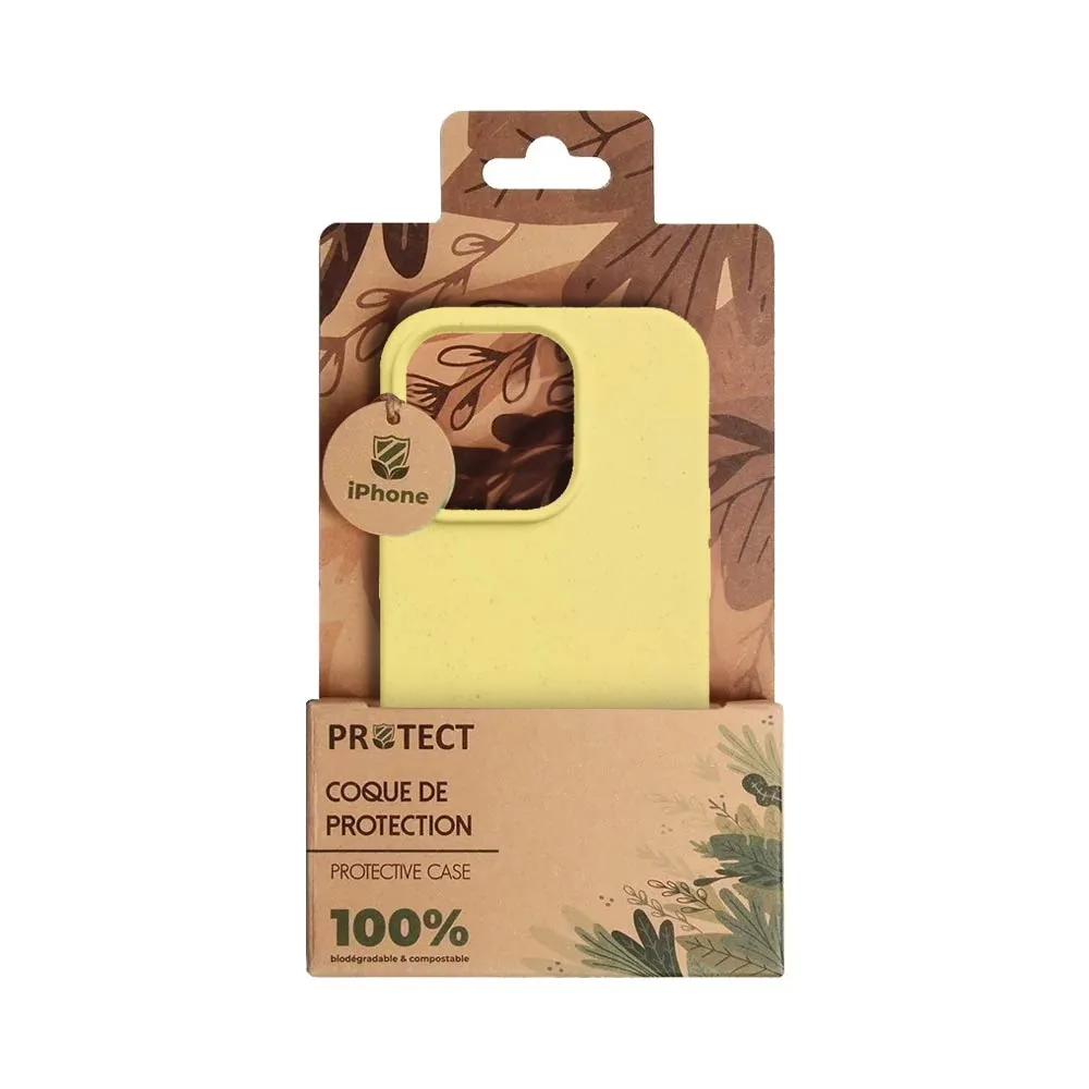 Coque Bambou Biodégradable PROTECT pour Apple iPhone 14 Pro Max Jaune — vue 3