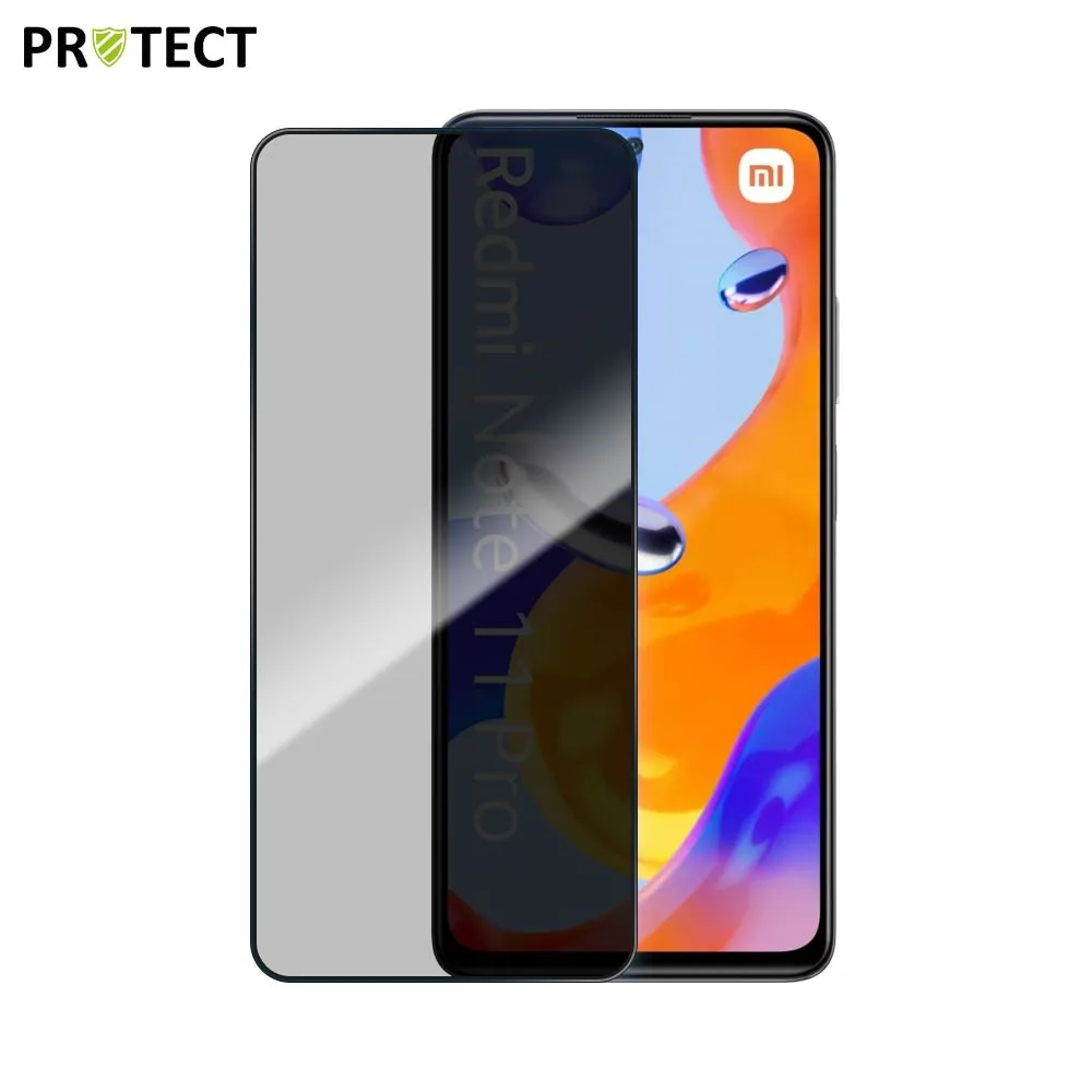 Verre Trempé PRIVACY PROTECT pour Xiaomi Redmi Note 11 Pro 4G & 11 Pro 5G Transparent