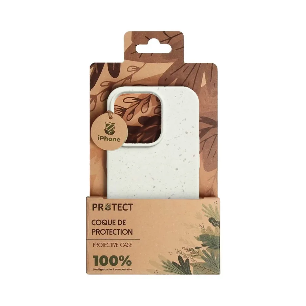 Coque Bambou Biodégradable PROTECT pour Apple iPhone 14 Blanc — vue 3
