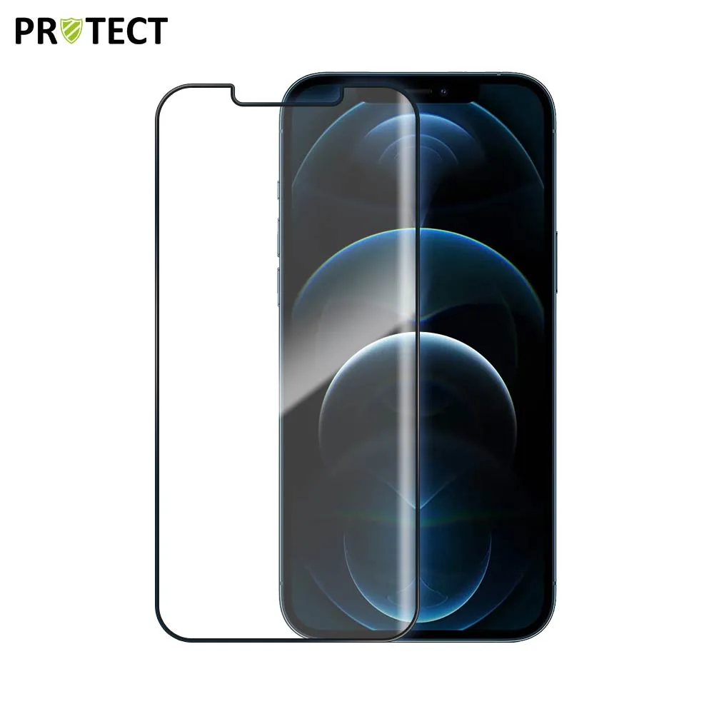 Pack Verre Trempé Intégral PROTECT pour Apple iPhone 12 & 12 Pro x10 Noir