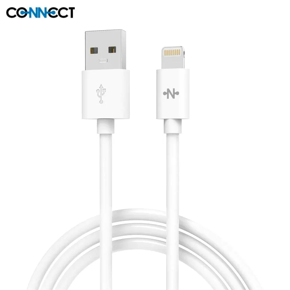Câble Data USB vers Lightning CONNECT 12W (2m) Blanc