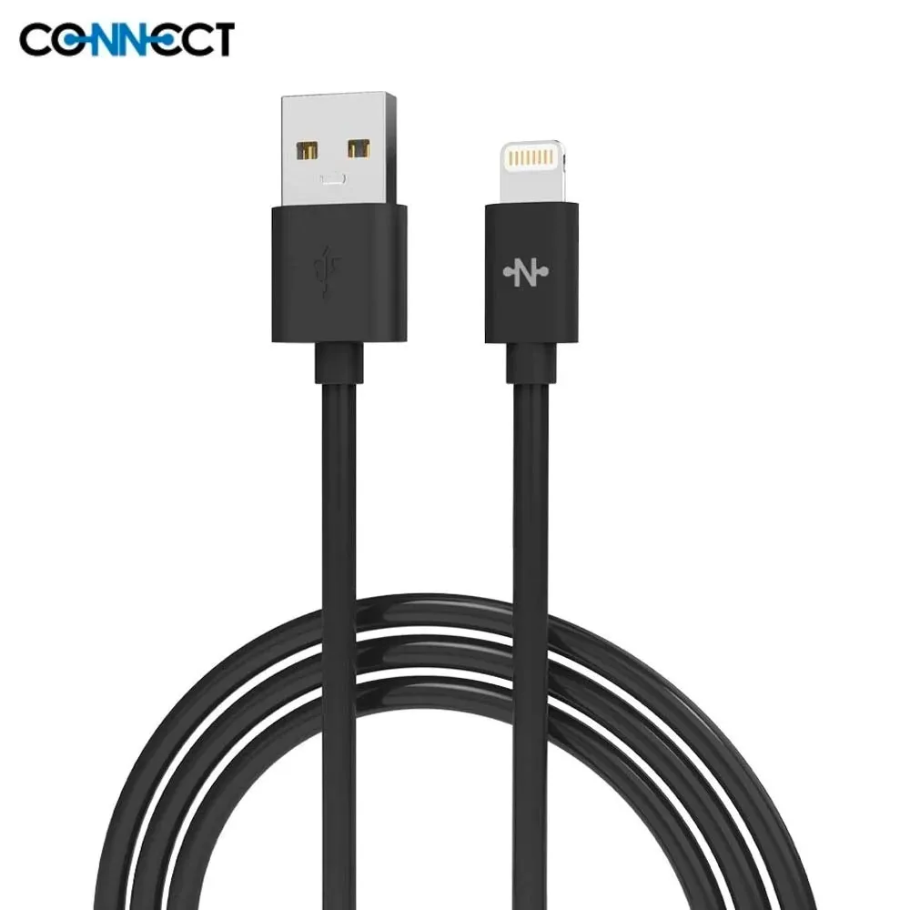 Câble Data USB vers Lightning CONNECT 12W (2m) Noir