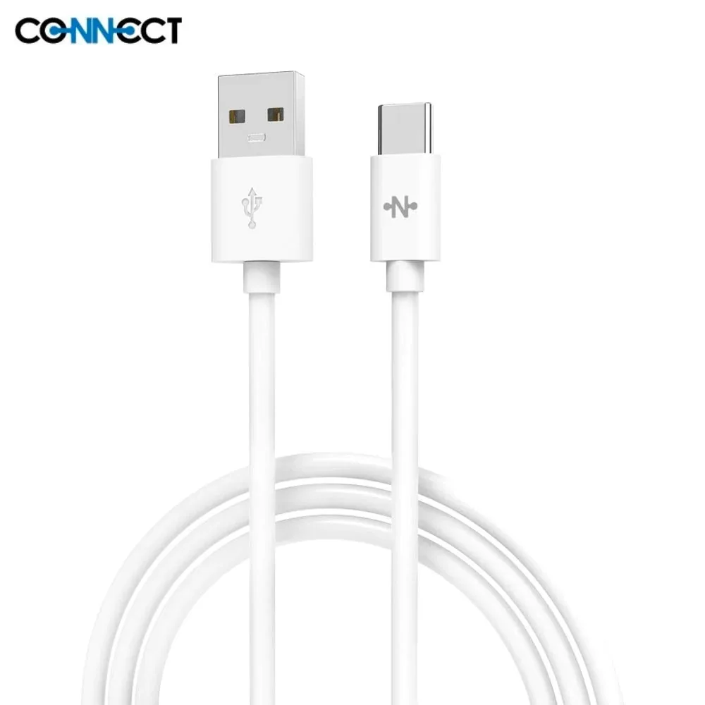 Câble Data USB vers USB-C CONNECT 15W (2m) Blanc