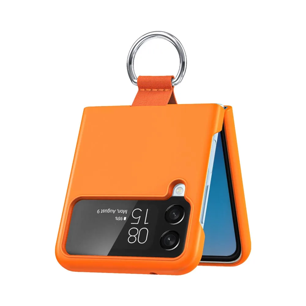 Coque de Protection avec Anneau Z-FL2 Samsung Galaxy Z Flip 4 5G F721 Orange — vue 2