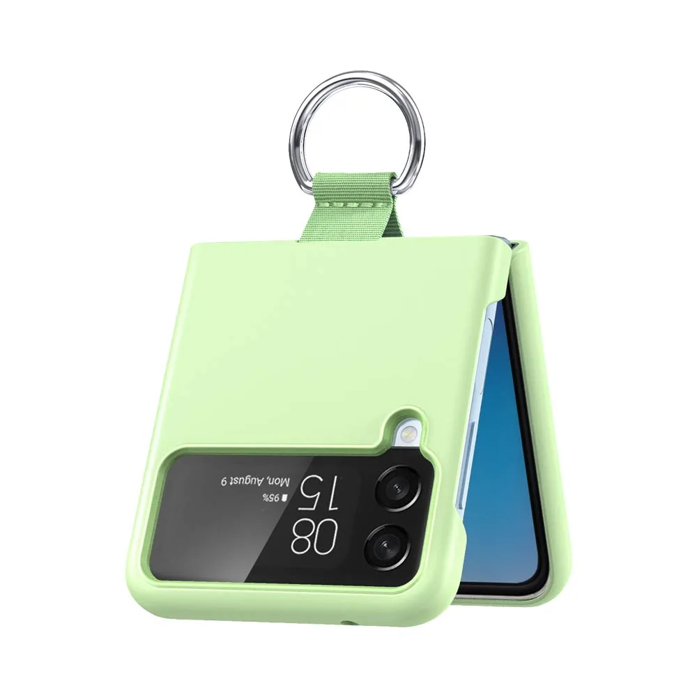 Coque de Protection avec Anneau Z-FL2 Samsung Galaxy Z Flip 4 5G F721 Vert Clair — vue 2
