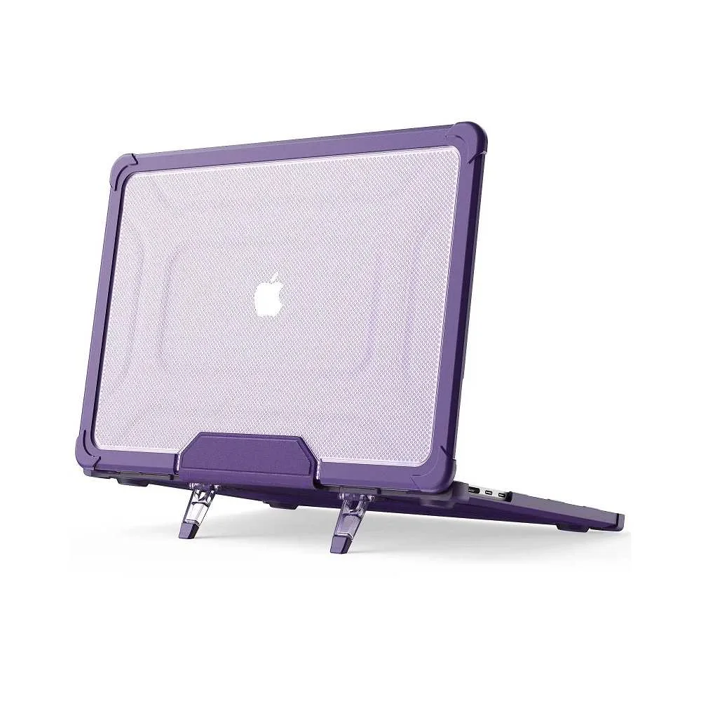 Coque de Protection Renforcée avec Support Apple MacBook Air M2 15" A2941 Violet
