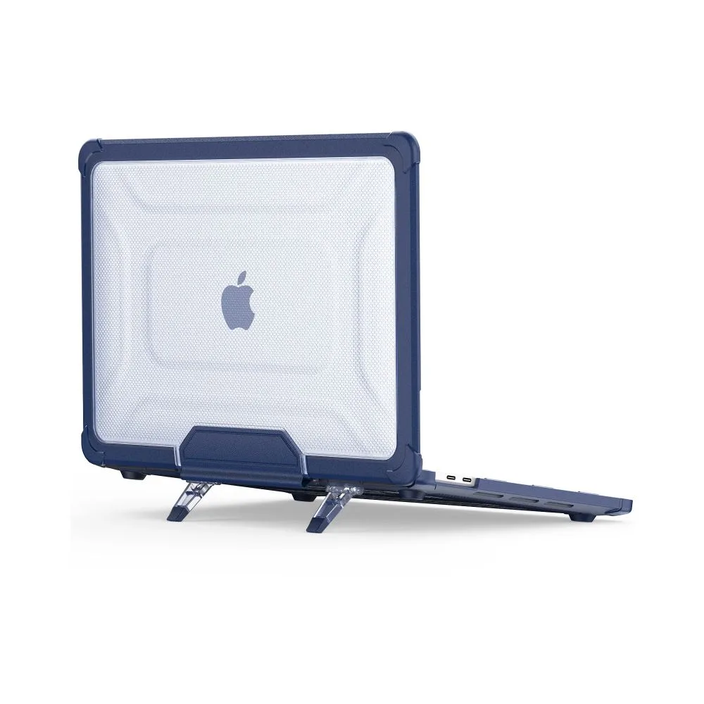 Coque de Protection Renforcée avec Support Apple MacBook Pro 13" A2251, A1989, A1706, A1708, A2159, A2289 & A2338 Bleu Marine — vue 2