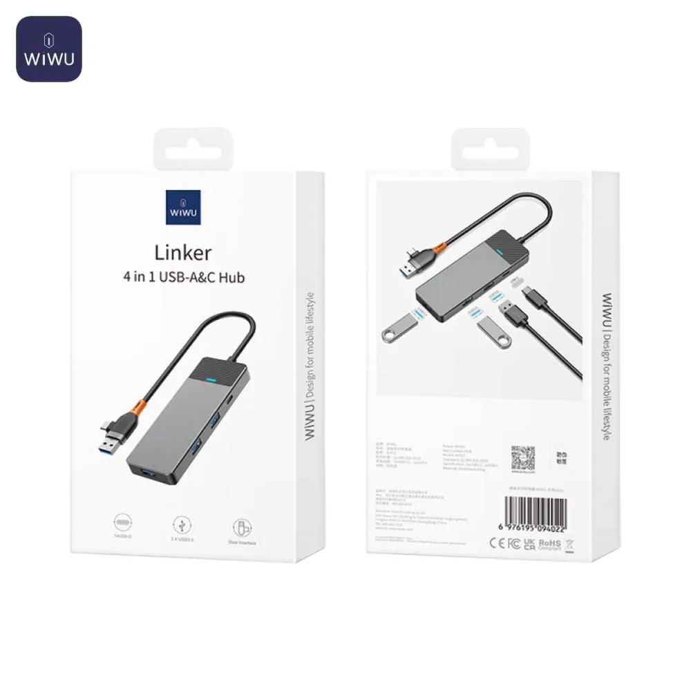 Hub Wiwu Linker A431C (Type-C & USB) — vue 3
