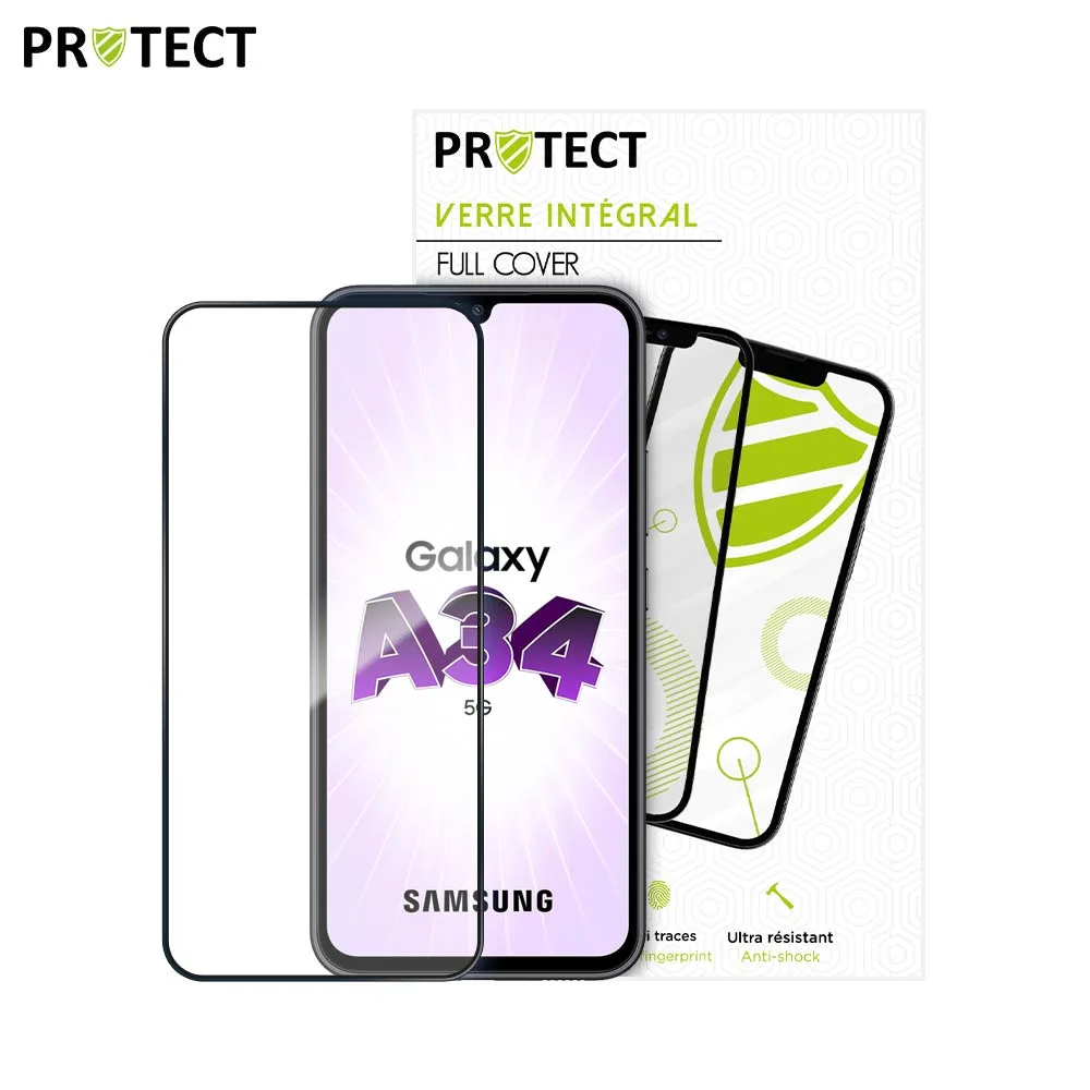 Verre Trempé Intégral PROTECT pour Samsung Galaxy A34 5G A346 Noir