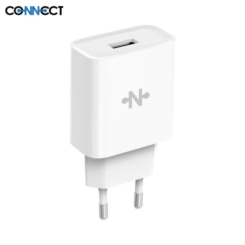 Pack Chargeur Secteur USB CONNECT .5W 10.5W Bulk x10 Blanc