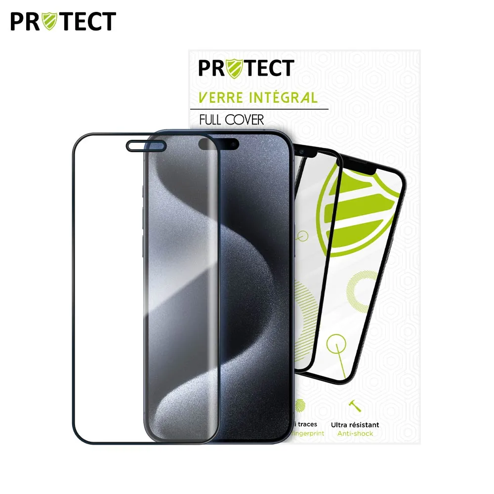 Verre Trempé Intégral PROTECT pour Apple iPhone 15 Pro Noir — vue 2