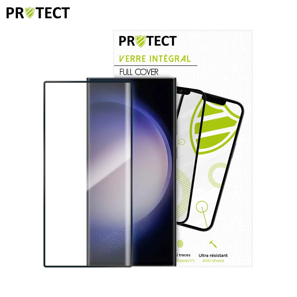 Verre Trempé Intégral PROTECT pour Samsung Galaxy S23 Ultra 5G S918 Noir — vue 2