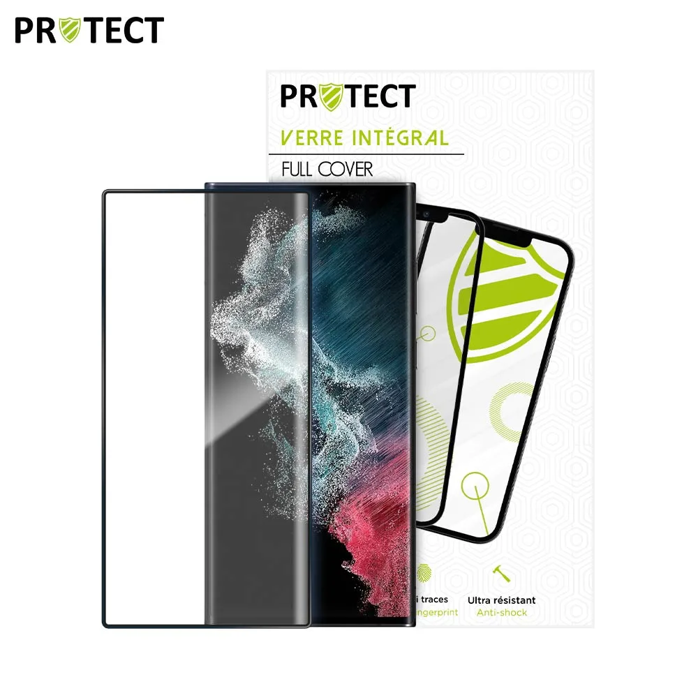 Verre Trempé Intégral PROTECT pour Samsung Galaxy S22 Ultra S908 Noir — vue 2