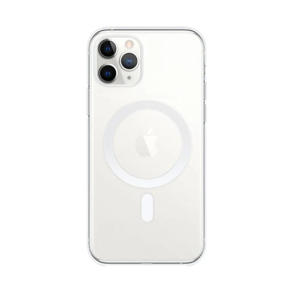 Coque Silicone MagSafe Compatible pour Apple iPhone 11 Pro Max Transparent