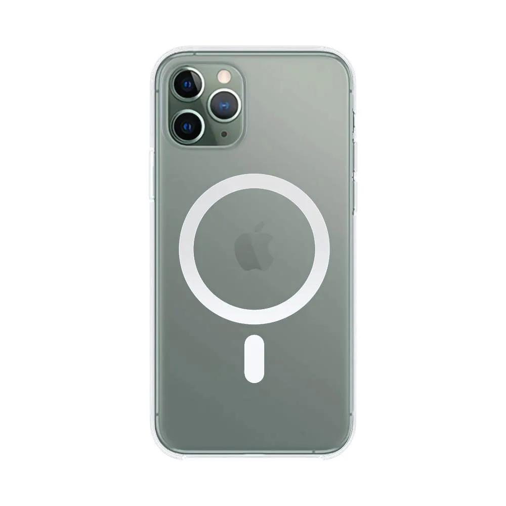 Coque Silicone MagSafe Compatible pour Apple iPhone 11 Pro Transparent — vue 2