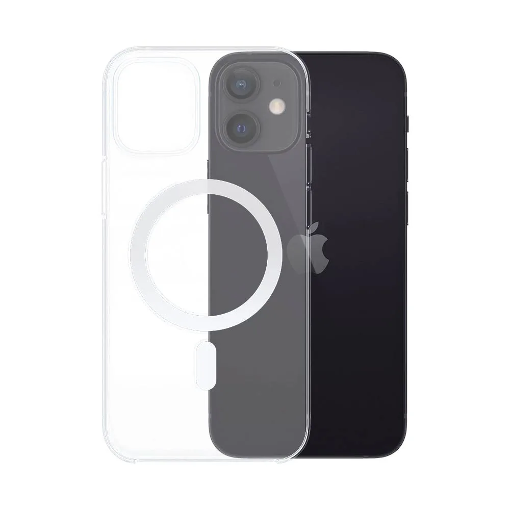Coque Silicone MagSafe Compatible pour Apple iPhone 12 Mini Transparent