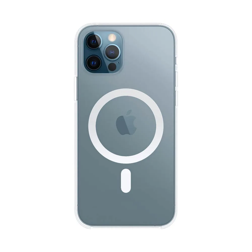 Coque Silicone MagSafe Compatible pour Apple iPhone 12 Pro Max Transparent — vue 2