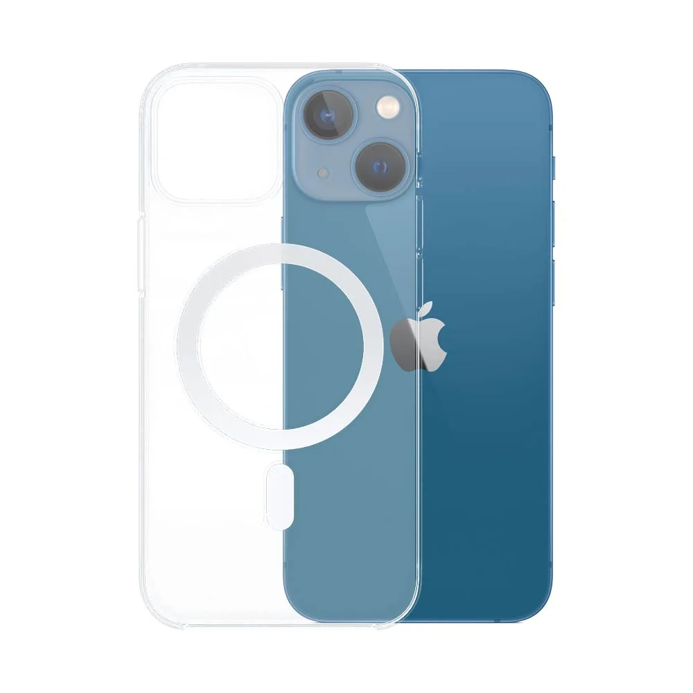 Coque Silicone MagSafe Compatible pour Apple iPhone 14 Plus Transparent