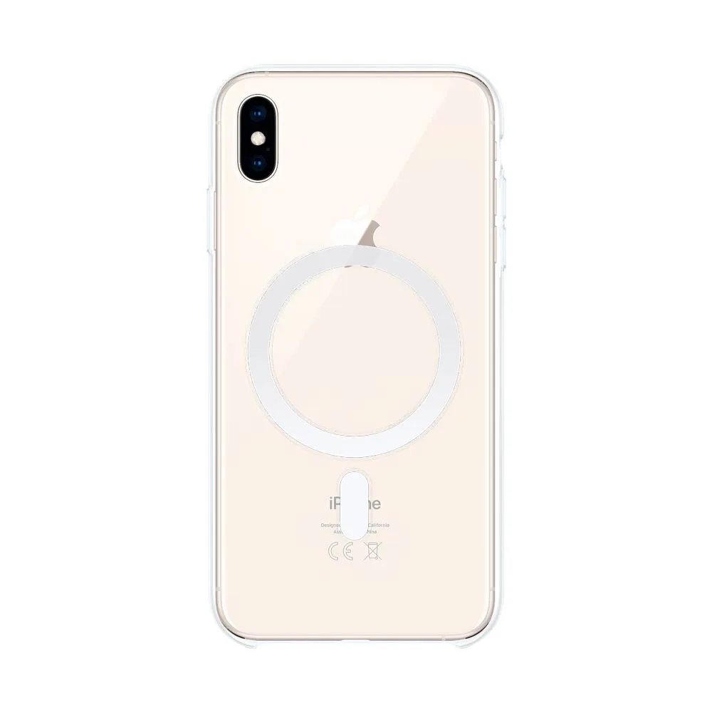 Coque Silicone MagSafe Compatible pour Apple iPhone XS Max Transparent — vue 2