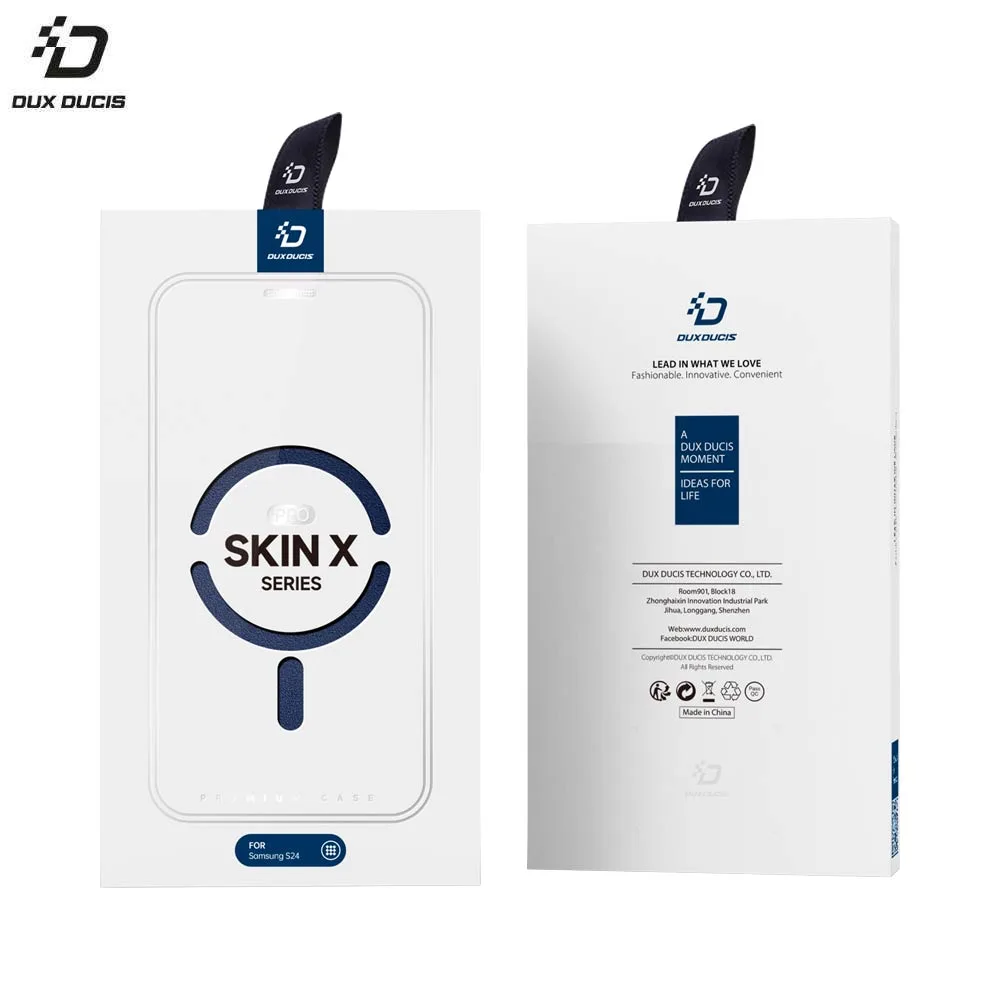 Housse de Protection Skin X Pro Dux Ducis pour Samsung Galaxy S24 5G S921 (with Magnetic Stand) MagSafe Bleu — vue 2