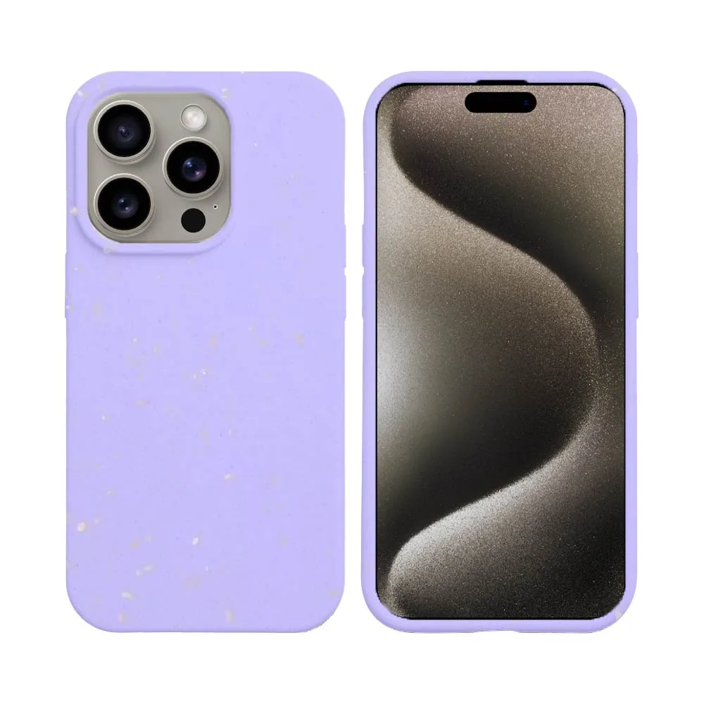 Coque Bambou Biodégradable PROTECT pour Apple iPhone 15 Pro Violet Clair
