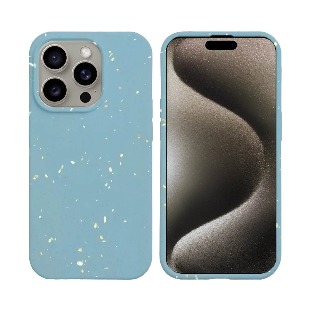 Coque Bambou Biodégradable PROTECT pour Apple iPhone 15 Pro Max Bleu — vue 2
