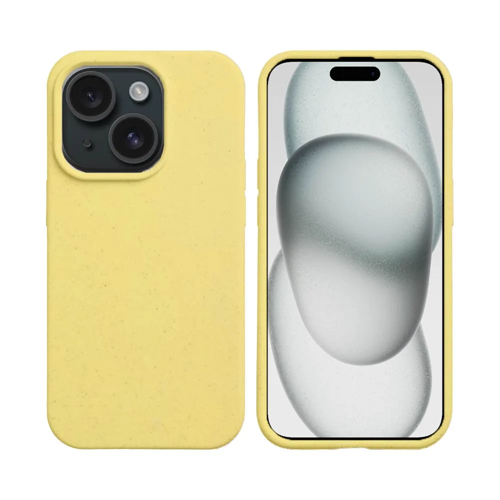 Coque Bambou Biodégradable PROTECT pour Apple iPhone 15 (#2) Jaune — vue 3