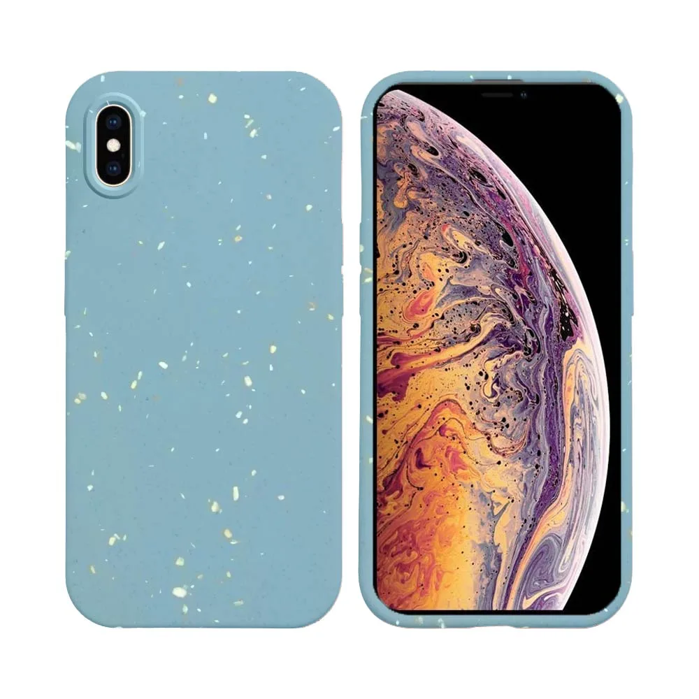 Coque Bambou Biodégradable PROTECT pour Apple iPhone XS Max Bleu