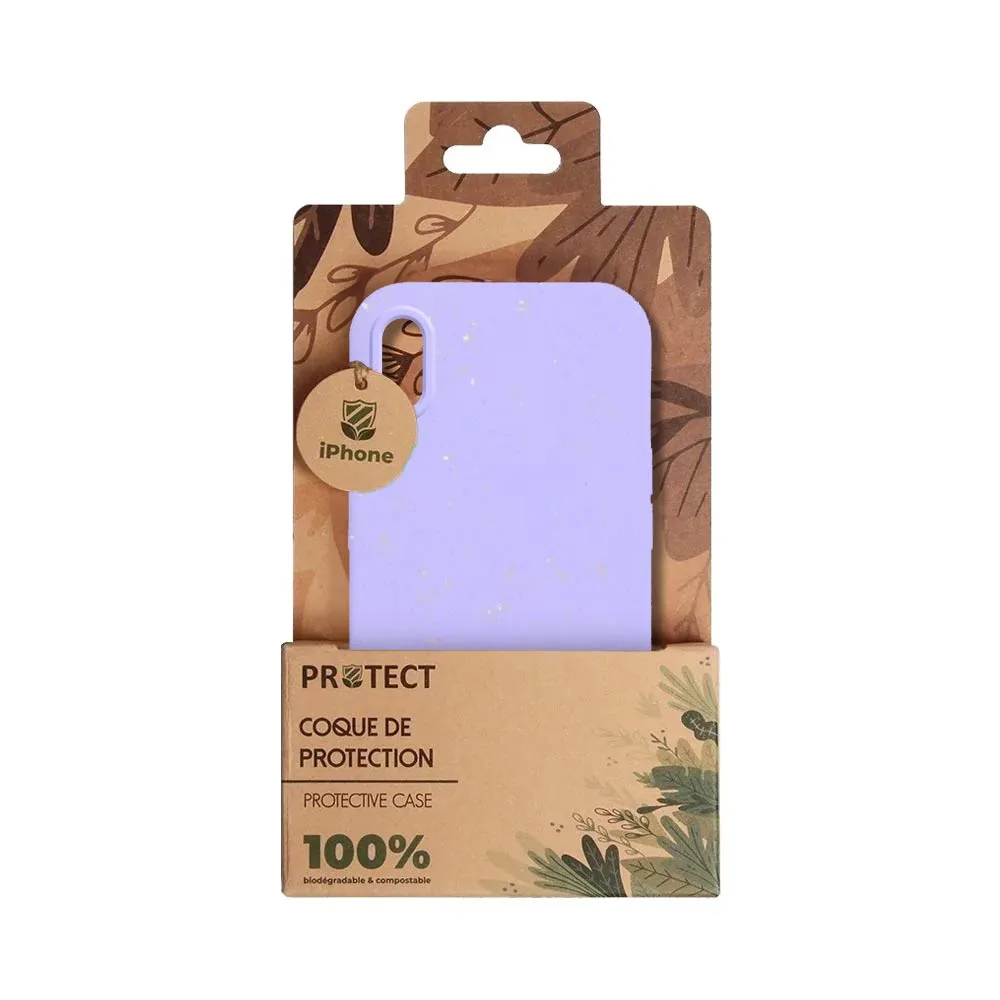 Coque Bambou Biodégradable PROTECT pour Apple iPhone XS Max Violet Clair — vue 2