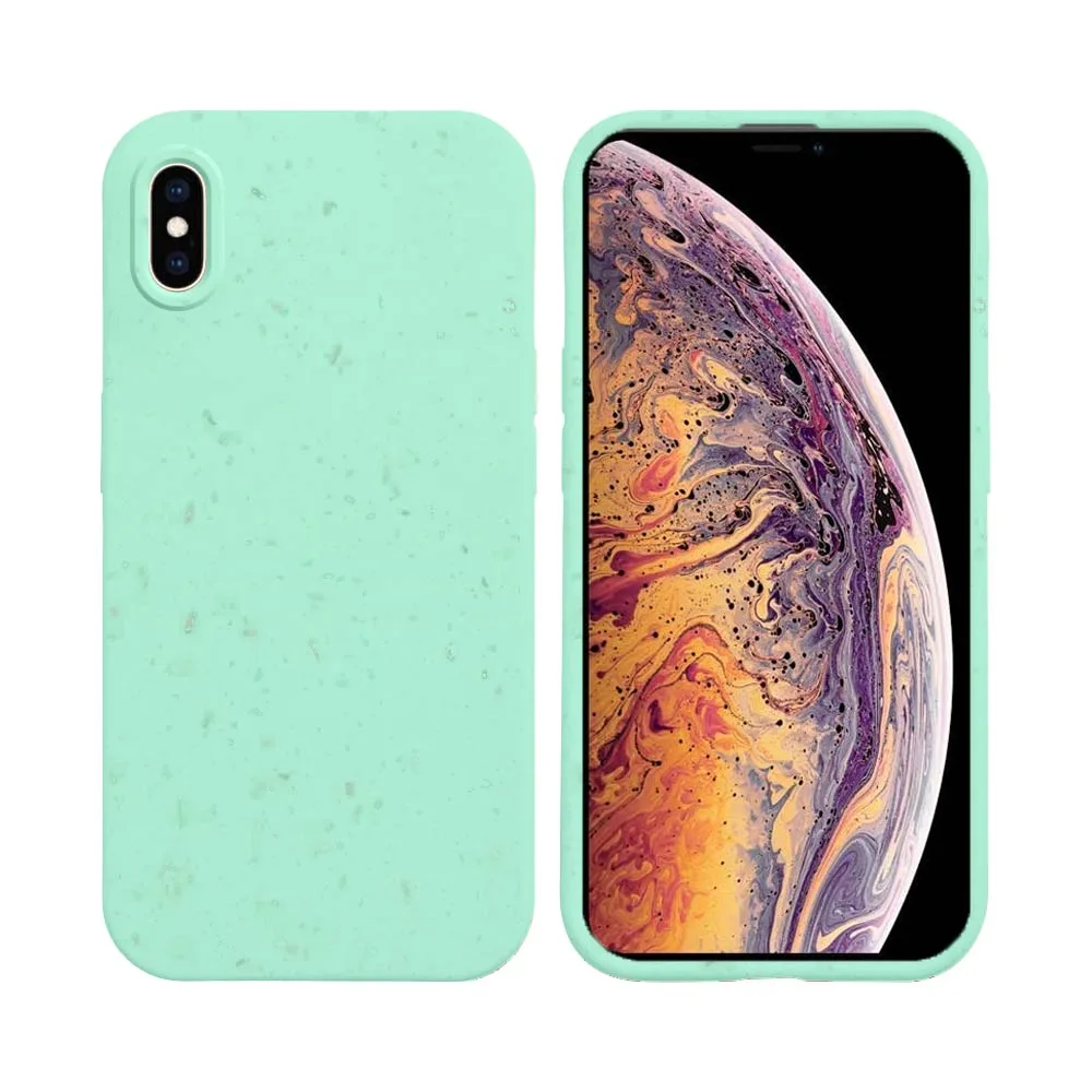 Coque Bambou Biodégradable PROTECT pour Apple iPhone XS Max Vert Menthe — vue 2