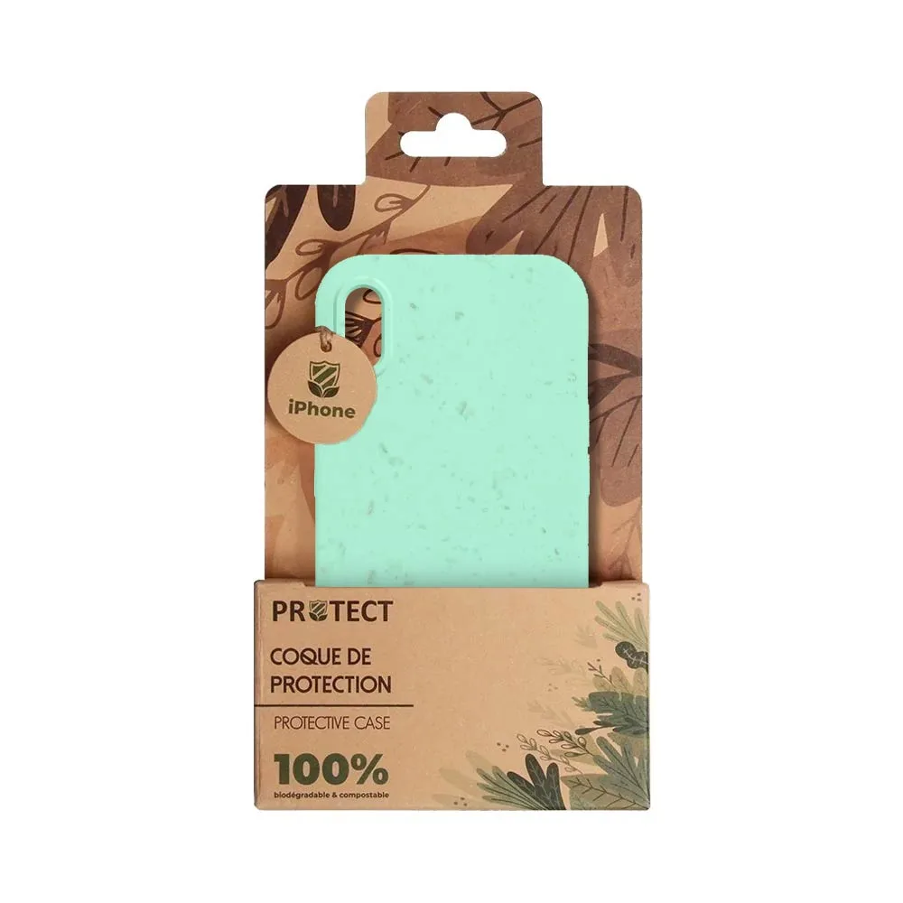 Coque Bambou Biodégradable PROTECT pour Apple iPhone XS Max Vert Menthe — vue 3