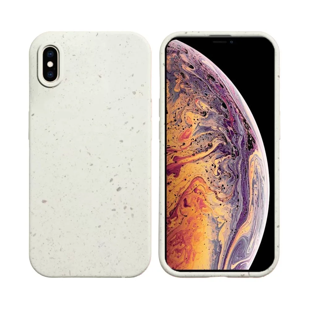 Coque Bambou Biodégradable PROTECT pour Apple iPhone XS Max Blanc — vue 2