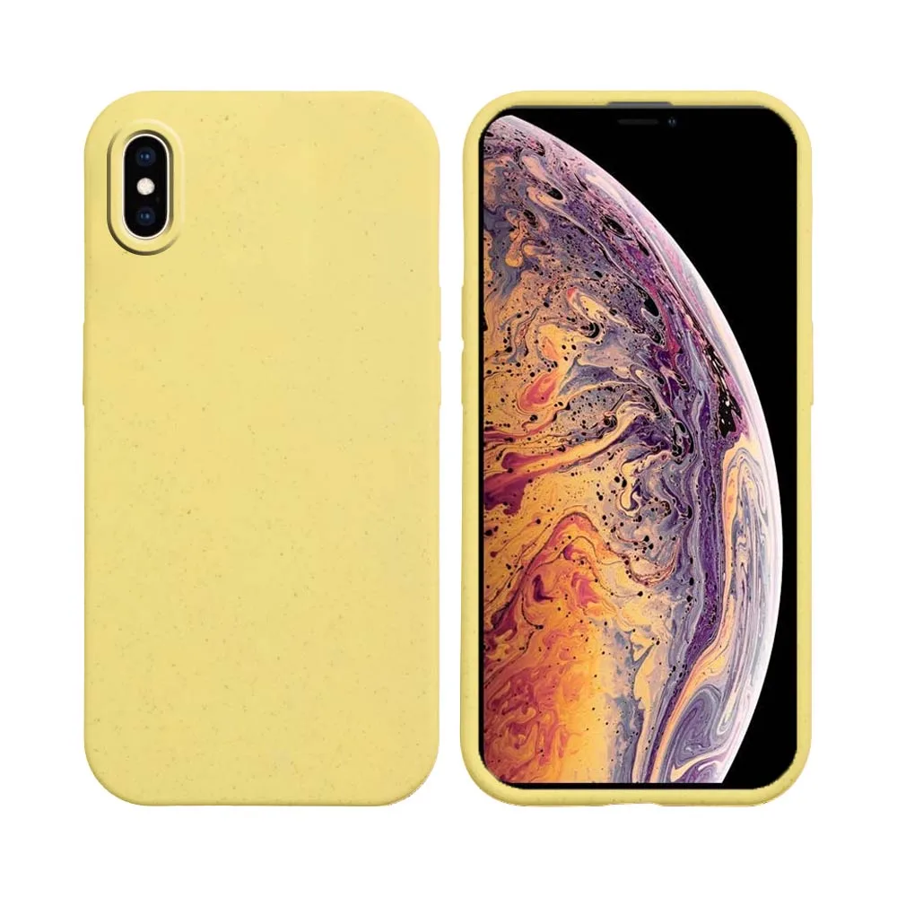 Coque Bambou Biodégradable PROTECT pour Apple iPhone X & XS Jaune
