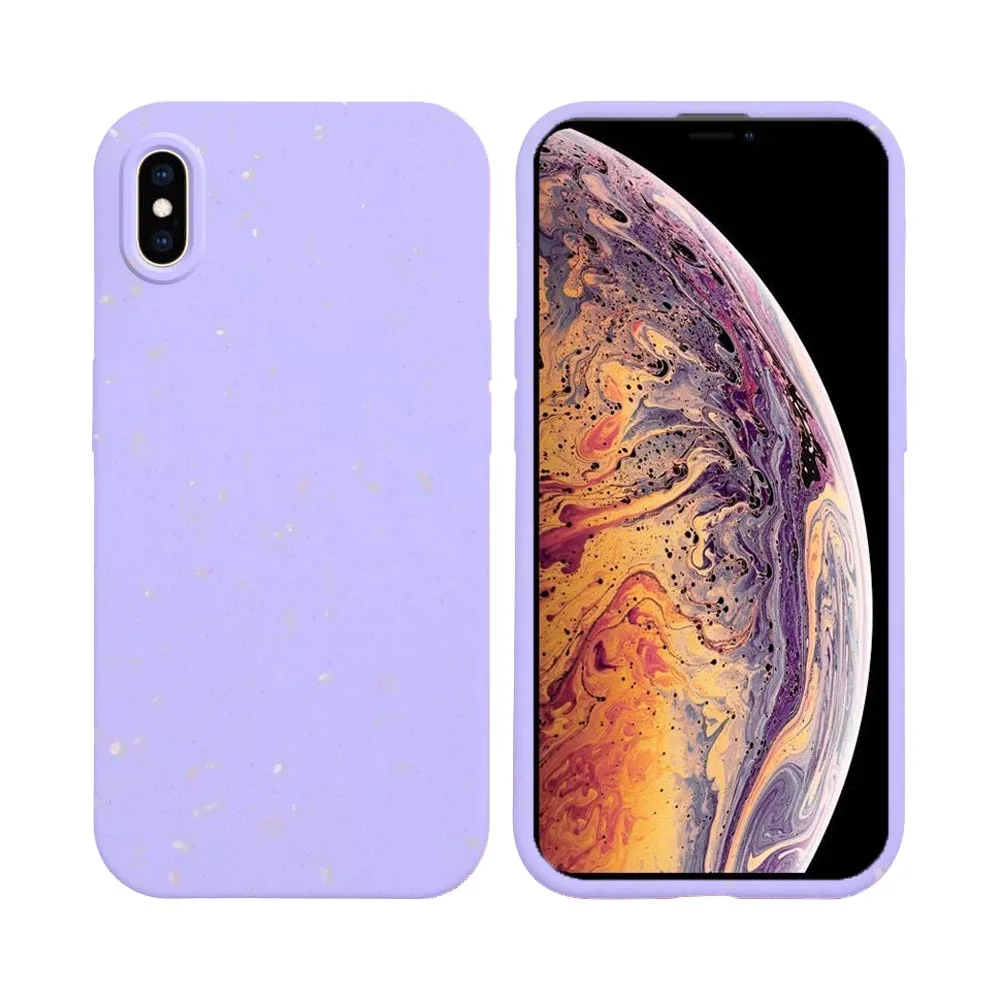 Coque Bambou Biodégradable PROTECT pour Apple iPhone X & XS Violet Clair